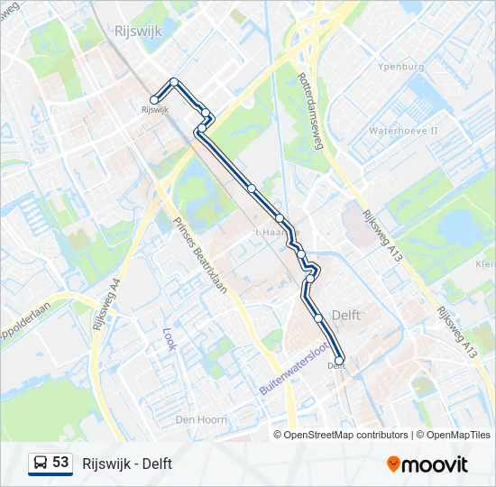 53 Bus Line Map