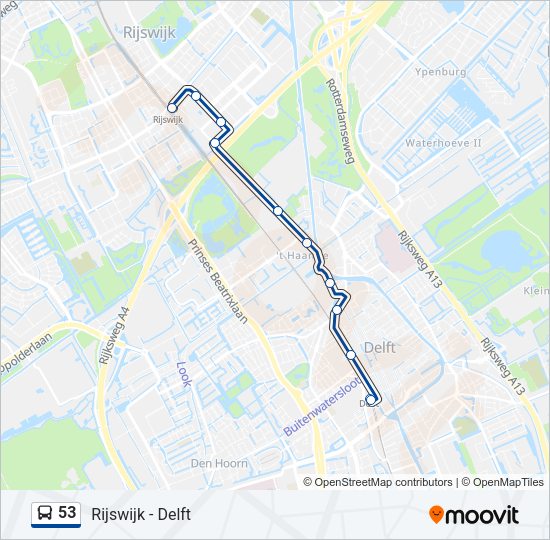53 Bus Line Map