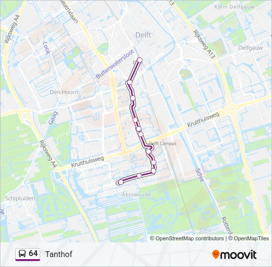 64 Bus Line Map