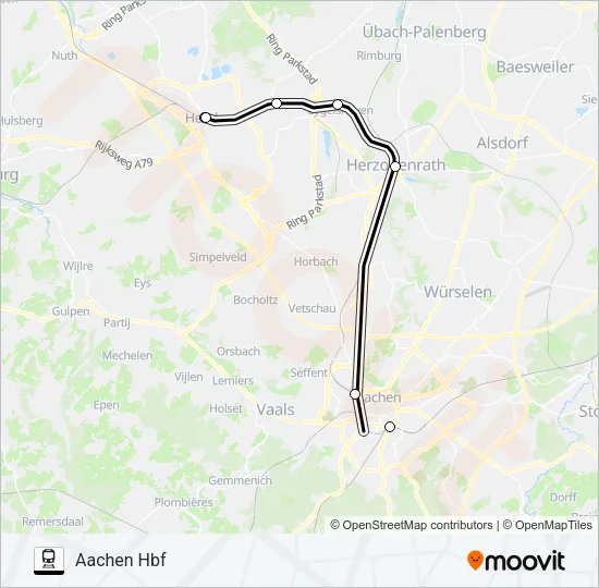 SNELTREIN RE18 Train Line Map