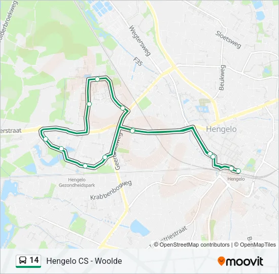 14 Bus Line Map