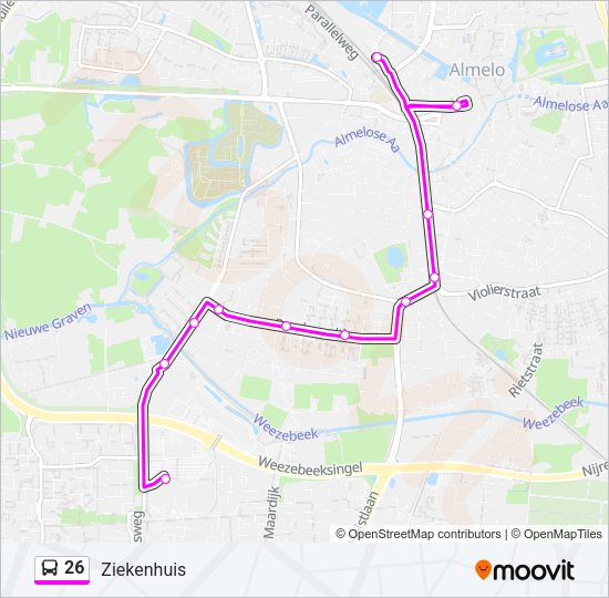 26 Bus Line Map