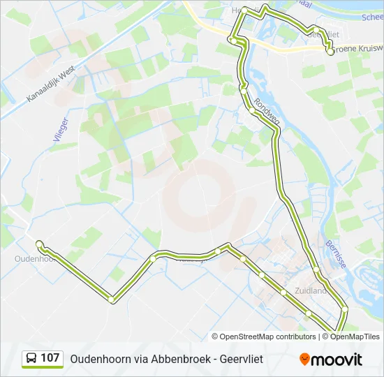 107 Bus Line Map