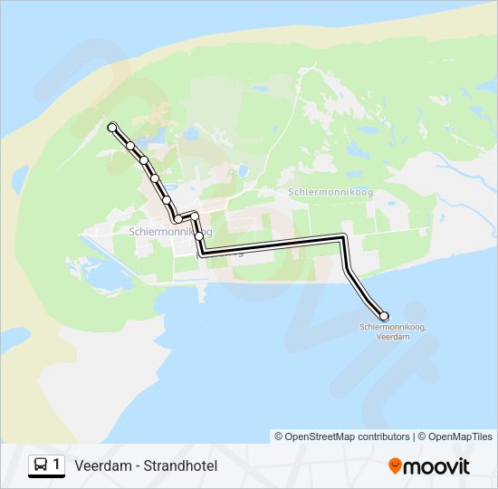1 Bus Line Map