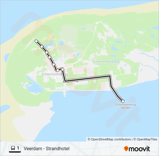 1 Bus Line Map