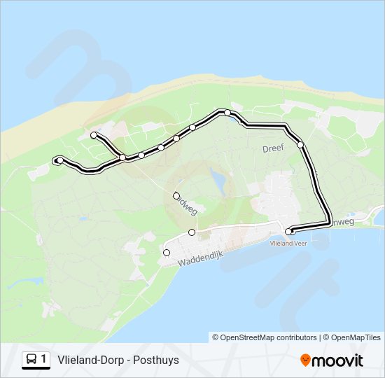 1 Bus Line Map