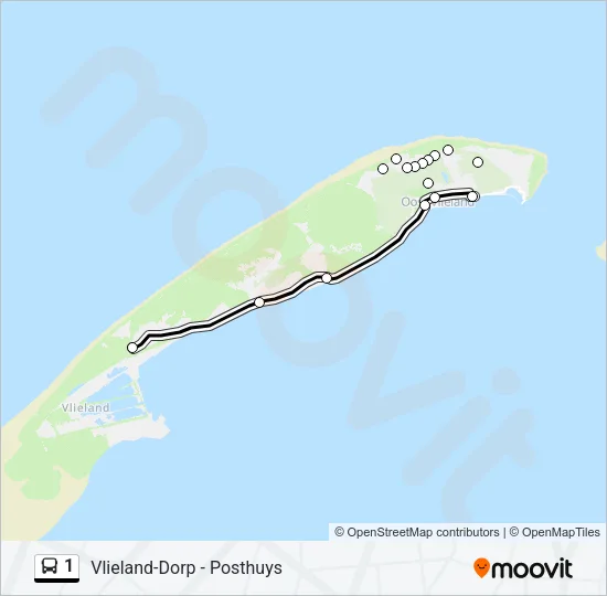 1 Bus Line Map
