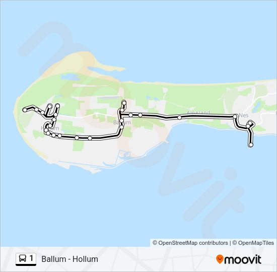 1 Bus Line Map