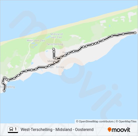 1 Bus Line Map