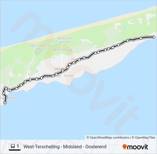 1 Bus Line Map