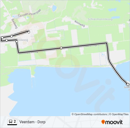 2 Bus Line Map