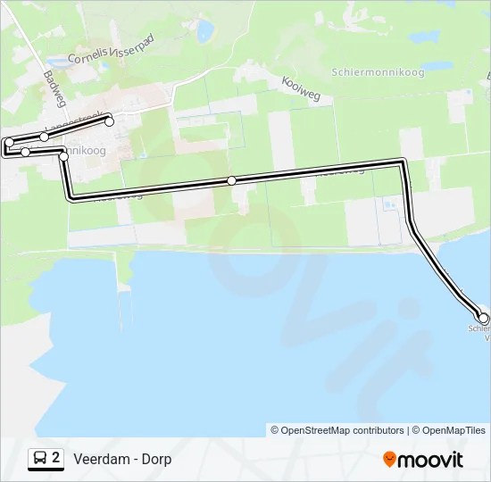 2 Bus Line Map