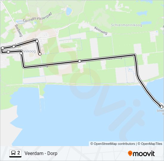 2 Bus Line Map