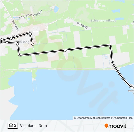 2 Bus Line Map
