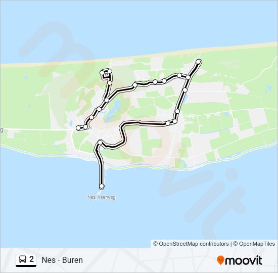 2 Bus Line Map