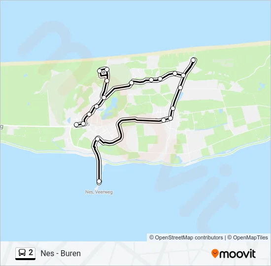 2 Bus Line Map