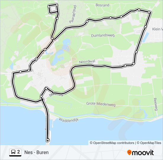 2 Bus Line Map
