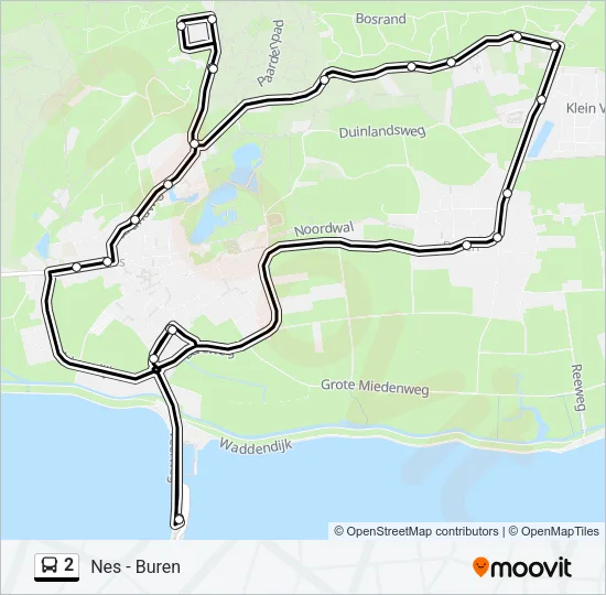 2 Bus Line Map