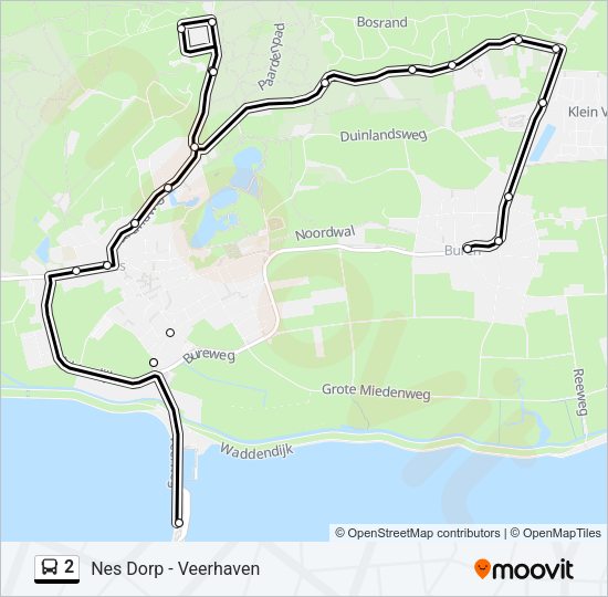 2 Bus Line Map