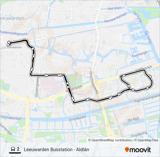 2 Bus Line Map