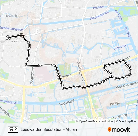 2 Bus Line Map