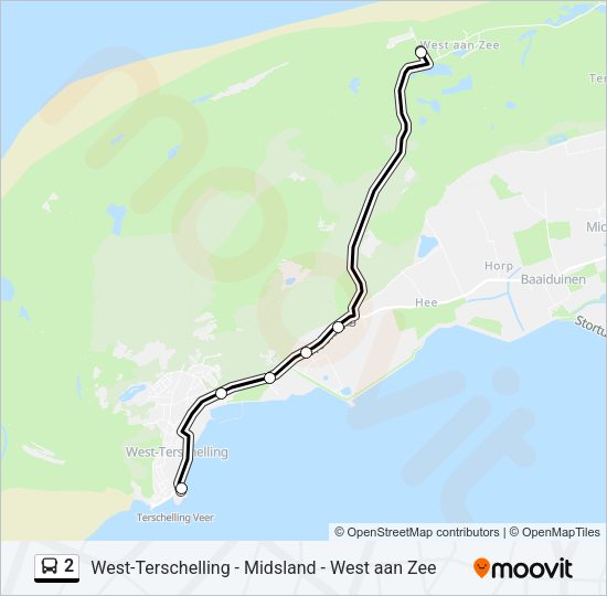 2 Bus Line Map