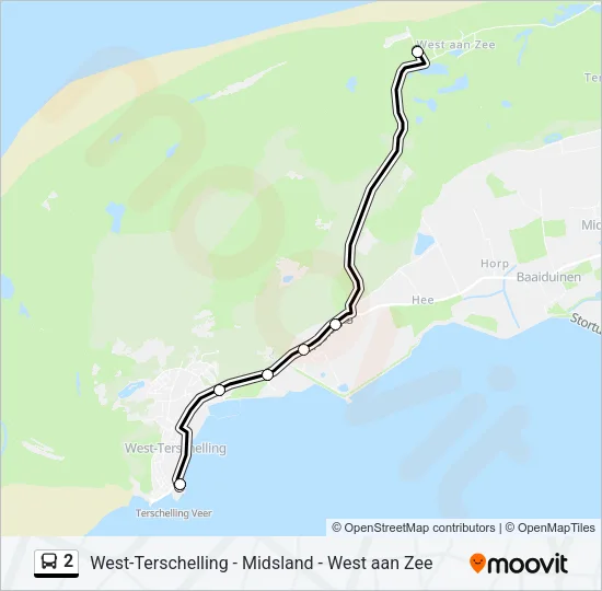 2 Bus Line Map