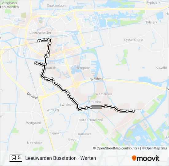 5 Bus Line Map