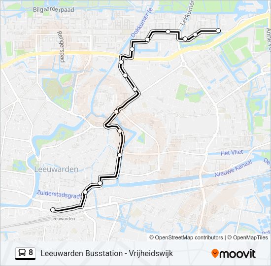 8 Bus Line Map