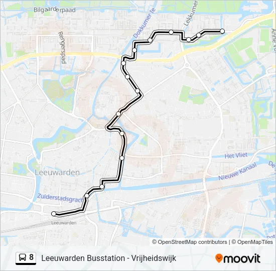 8 Bus Line Map