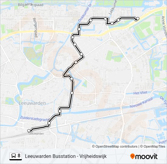 8 Bus Line Map