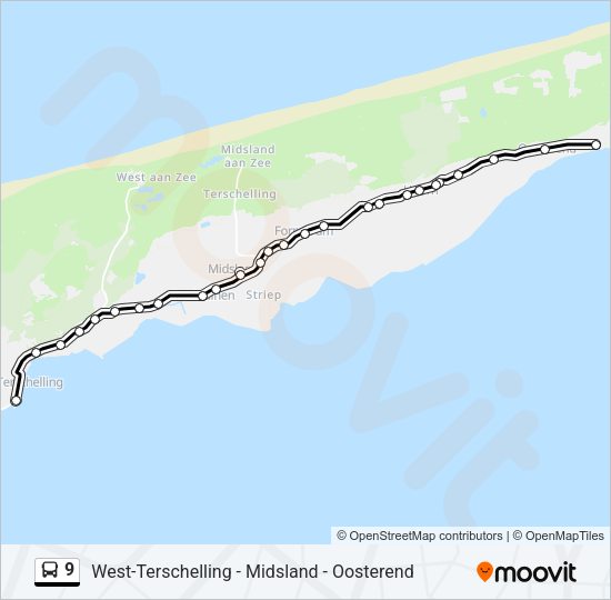 9 Bus Line Map