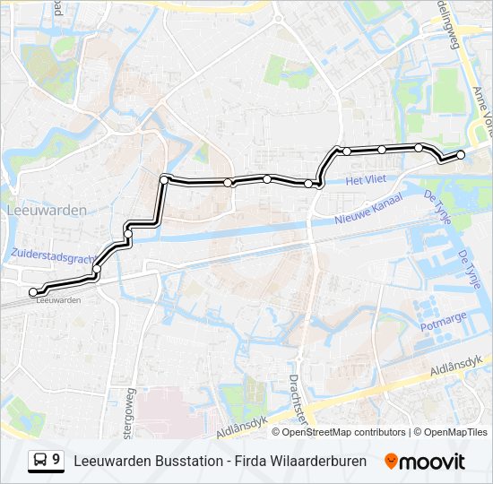 9 Bus Line Map
