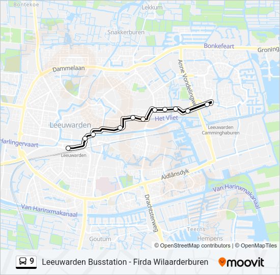9 Bus Line Map