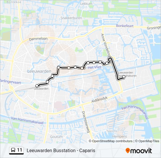 11 Bus Line Map