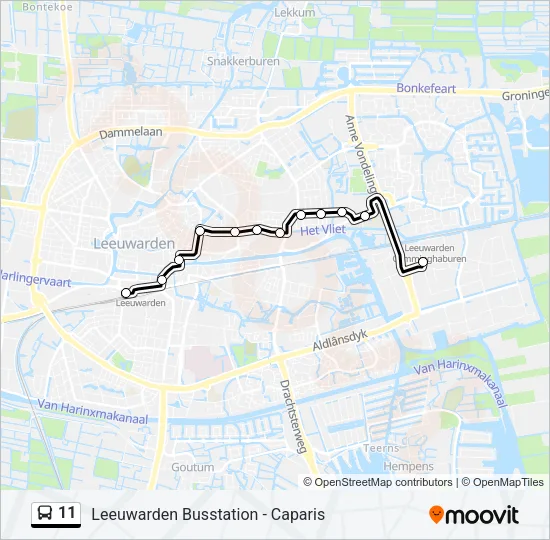 11 Bus Line Map
