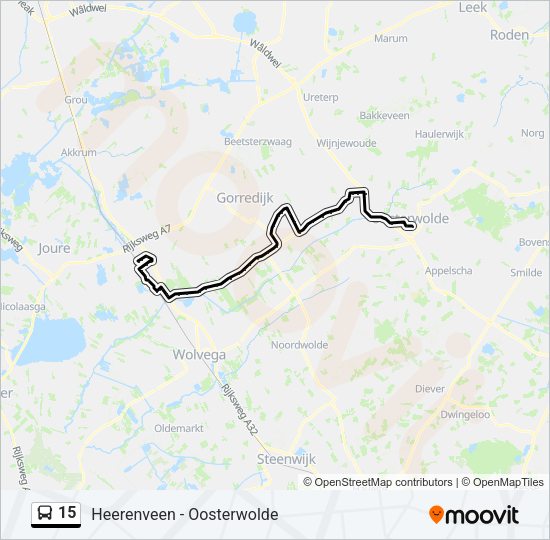 15 Bus Line Map
