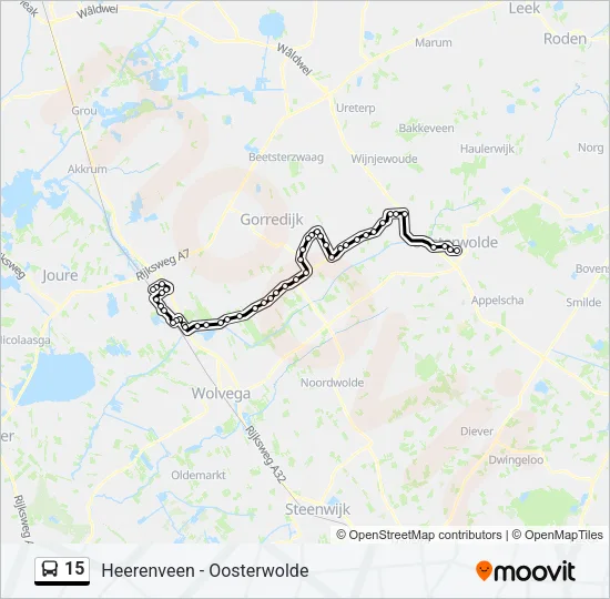 15 Bus Line Map