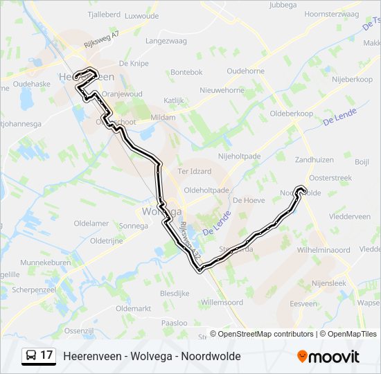 17 Bus Line Map