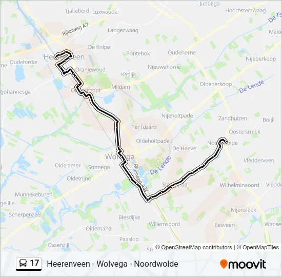 17 Bus Line Map