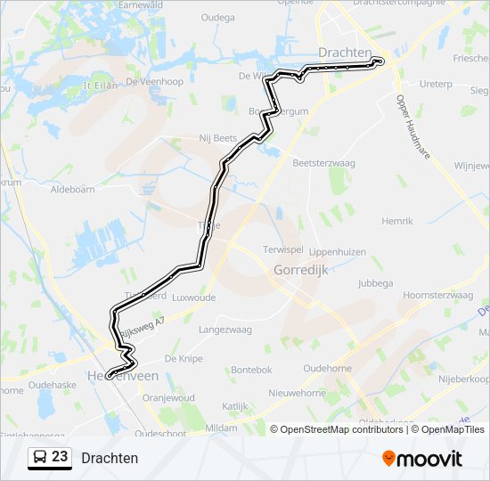 23 Bus Line Map