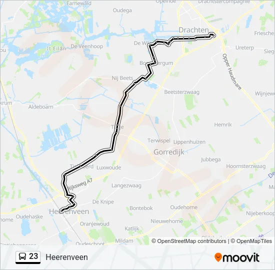 23 Bus Line Map