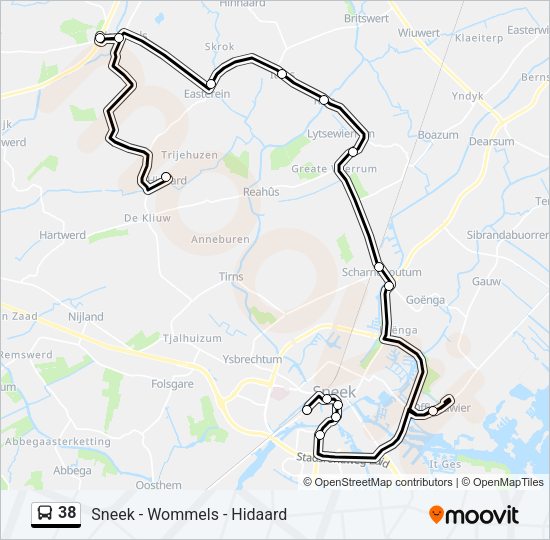 38 Bus Line Map
