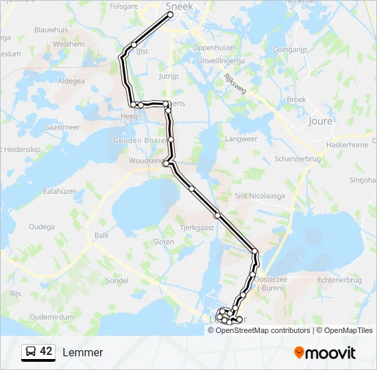 42 Bus Line Map