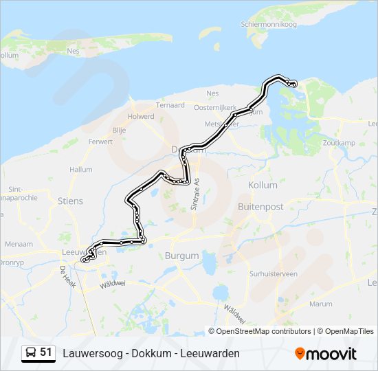 51 Bus Line Map