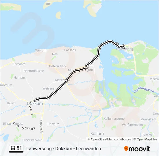 51 Bus Line Map