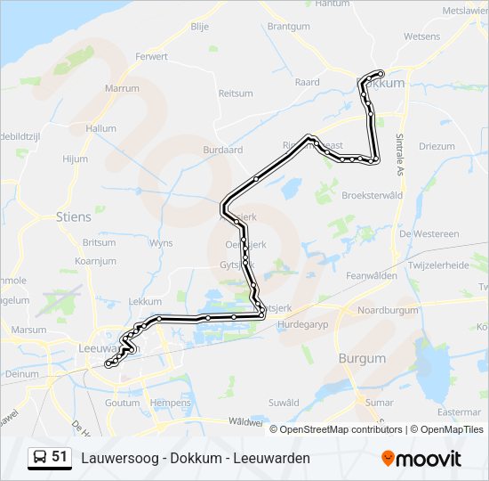 51 Bus Line Map