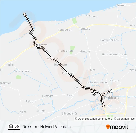 56 Bus Line Map
