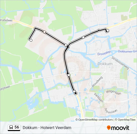 56 Bus Line Map