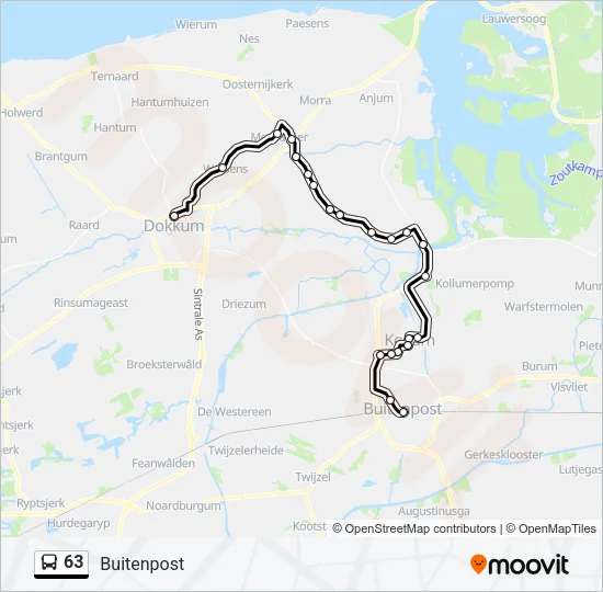 63 Bus Line Map